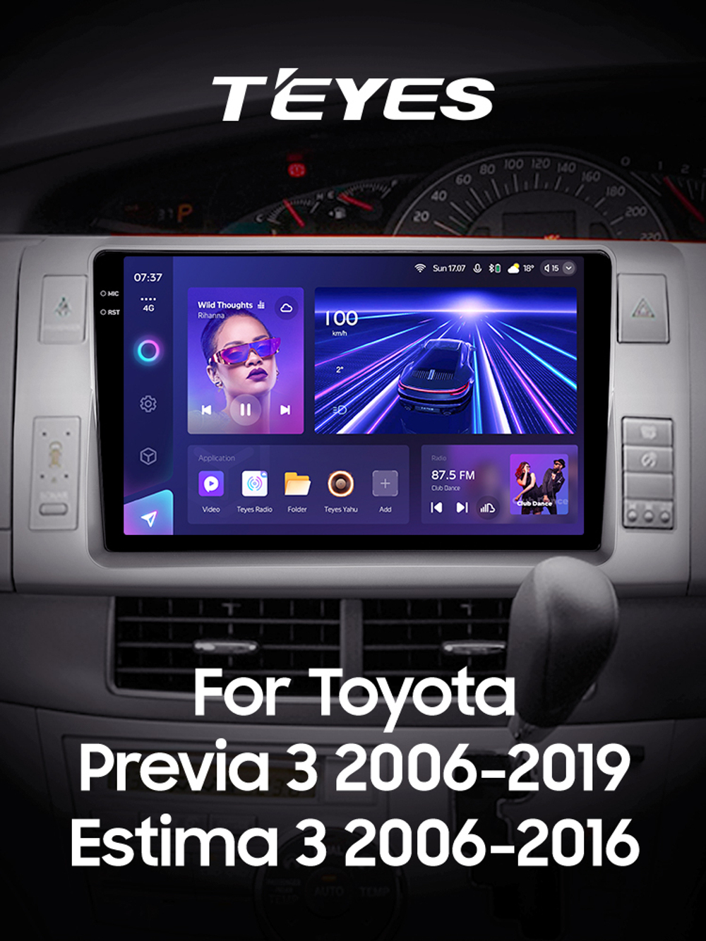 Teyes CC3 2K 10,2"для Toyota Previa, Estima 3 2006-2019 (прав)