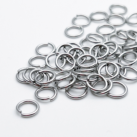 Колечки соединительные, сталь, размер 6,5*0,9 мм, цена за 3 грамма