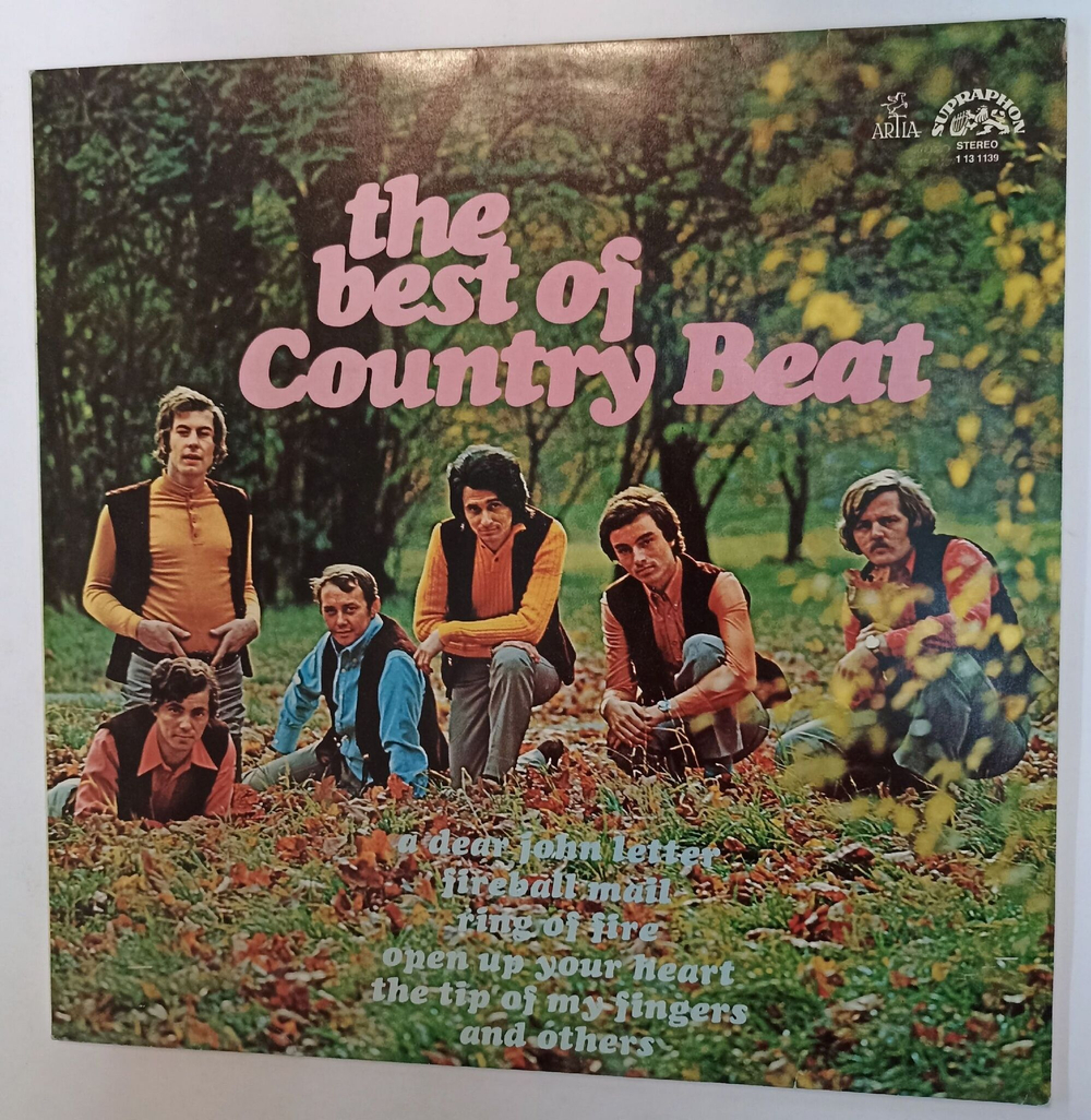 Винтажная виниловая пластинка LP Jiri Brabec and His Country Beat The Best Of Country Beat (Чехословакия 1972)