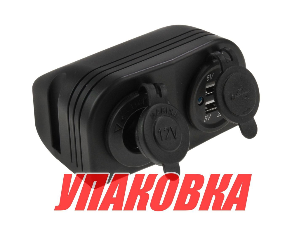 Разъем USB 5В 3.1А и прикуриватель для крепления на приборную панель (упаковка из 20 шт.)
