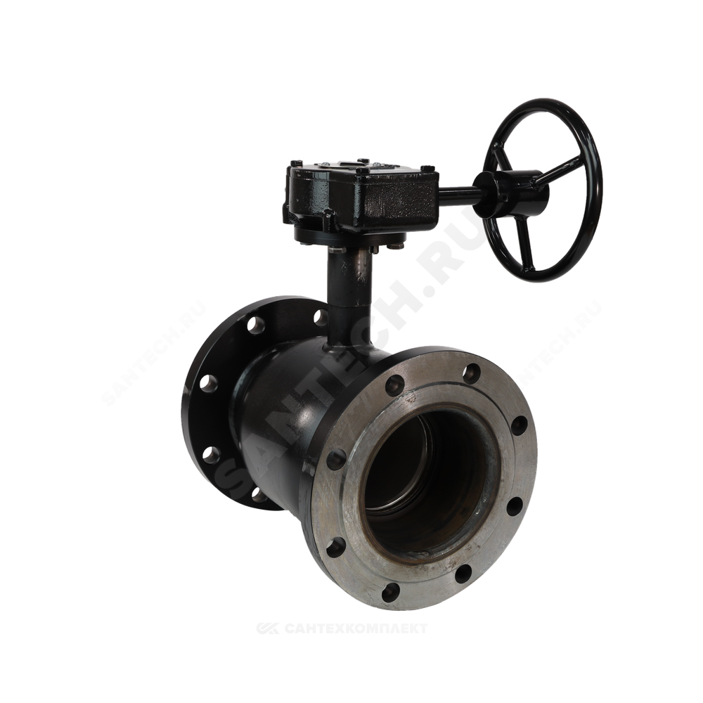 Кран шаровой сталь 09Г2С Ballomax КШТ 61.103 Ду 300 Ру16 фл L=632мм с редуктором BROEN КШТ 61.103.300.Р.16