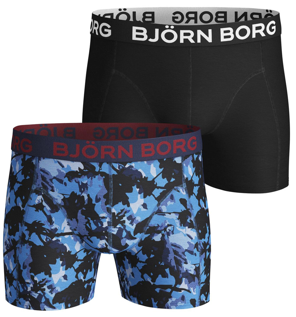 Мужские спортивные боксеры Björn Borg Shorts BB Branch 2P - bonnie blue