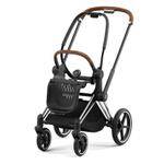 Коляска для новорожденных Cybex Priam IV Chrome Brown Leaf Green