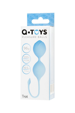 Вагинальные шарики A-Toys by TOYFA Trot, силикон, голубой, 19,5 см