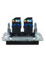 BRITE Розетка компьютерная двойная RJ45 кат.6 РК11-2-БрЧ черный IEK