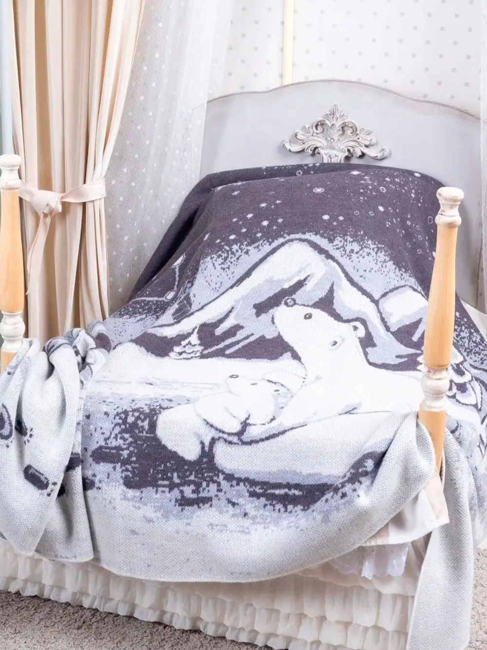 Плед 130x170 Мишки на Севере МПД043