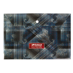 Папка-конверт на кнопке, Sahand, A4 220х320 мм, 180 мкм, пластик, с рисунком, "Classic", ассотри