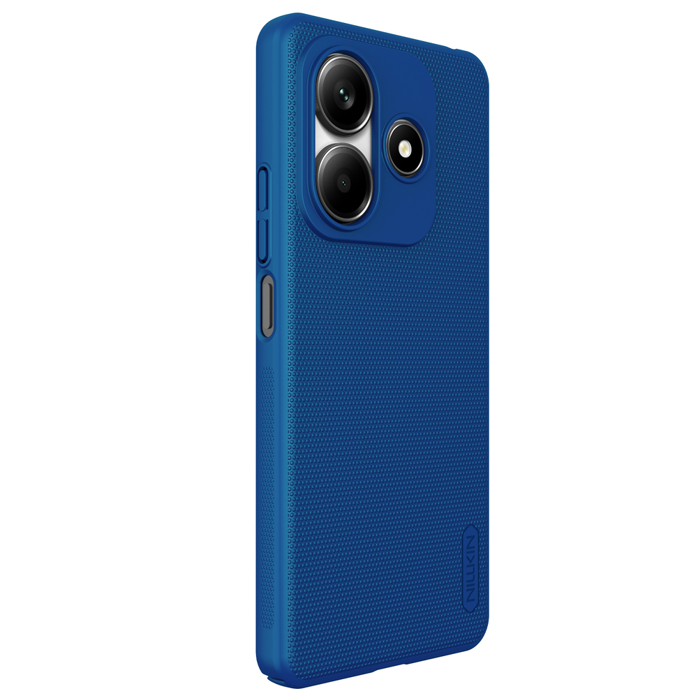 Тонкий жесткий чехол синего цвета (Peacock Blue) от Nillkin для Xiaomi Redmi Note 14 5G, серия Super Frosted Shield