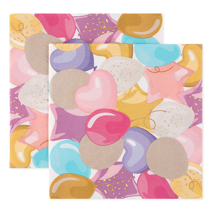 Сервировочные салфетки, Праздничные шарики, 33*33 см, 20 шт.