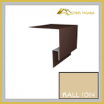 Откос оконный металлический 100мм (сложный) RALL 1014 Слоновая кость 0,45мм  2м