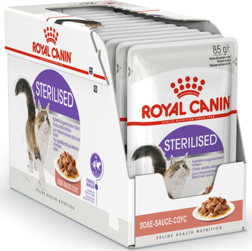 Влажный корм Royal Canin Sterilised для стерилизованных кошек, в соусе, 28 шт x 85 г