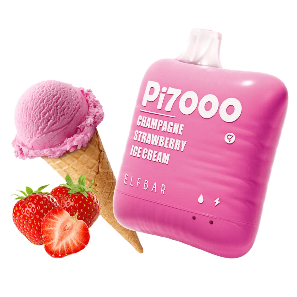 Одноразовая электронная сигарета Elf Bar Pi 7000 - Champagne Strawberry Ice Cream (Шампанское-Клубничное Мороженое) 7000 затяжек