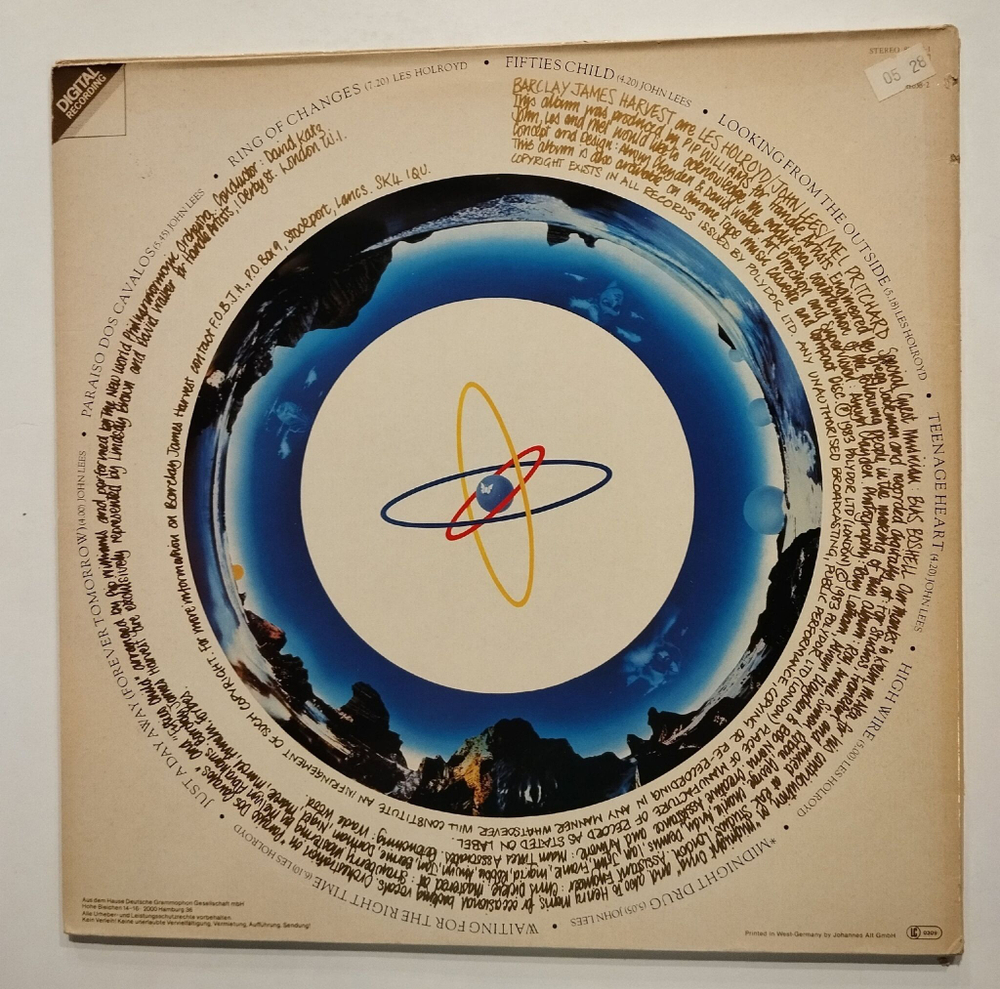 Винтажная виниловая пластинка LP Barclay James Harvest Ring Of Changes (Germany 1983)