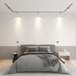 DK5743-DN Светильник для трека SHINE SPOT со светодиодом, D70*H60, 48V DC, 8W, RA?90, 3000K, IP20, темный никель, алюминий