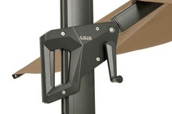 "Римини" зонт уличный 3х4м на боковой алюминиевой опоре, тент бежевый