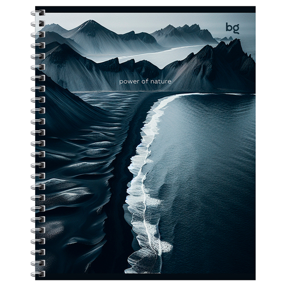 Тетрадь общая BG "Сила природы", А5, 48 листов в клетку, на спирали