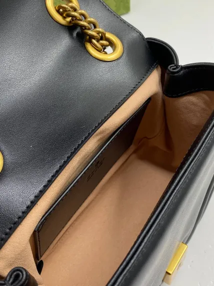 Мини-сумка на плечо женская Gucci GG Marmont черный