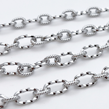 Цепочка, сталь, размер звена 11,5*6,5 + 8*6 мм, цена за 50 см