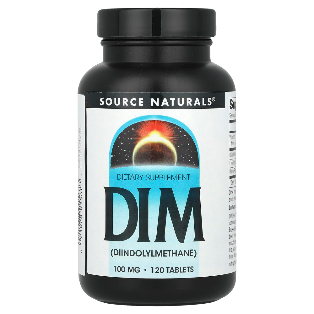 Source Naturals, DIM, 100 мг, 120 таблеток