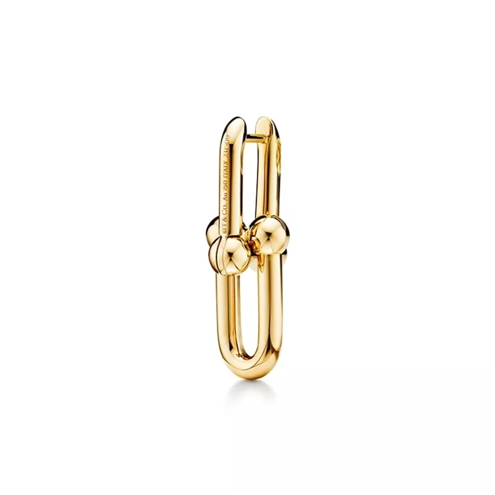 Серьги из жёлтого золота 18k,Tiffany ⚜️Hard Wear medium Link