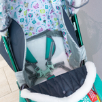 Коляска-санки комбинированная «Ника Детям 7-6» с лисичкой изумрудный (арт. НД7-6/4)