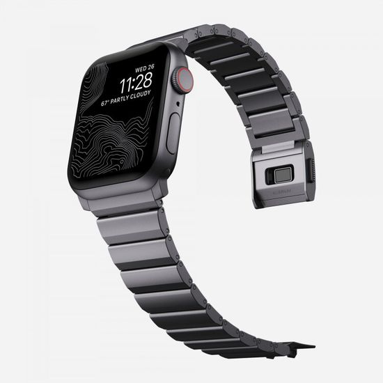 Ремешок Nomad Aluminum Band SPACE GRAY - Apple Watch 7 (45mm)/6/SE/5/4 (44mm)/3/2/1 (42mm), серый космос