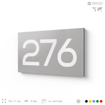 Номер на дверь 276, табличка на дверь для офиса, квартиры, кабинета, аудитории, склада, серая 120х70 мм, Айдентика Технолоджи