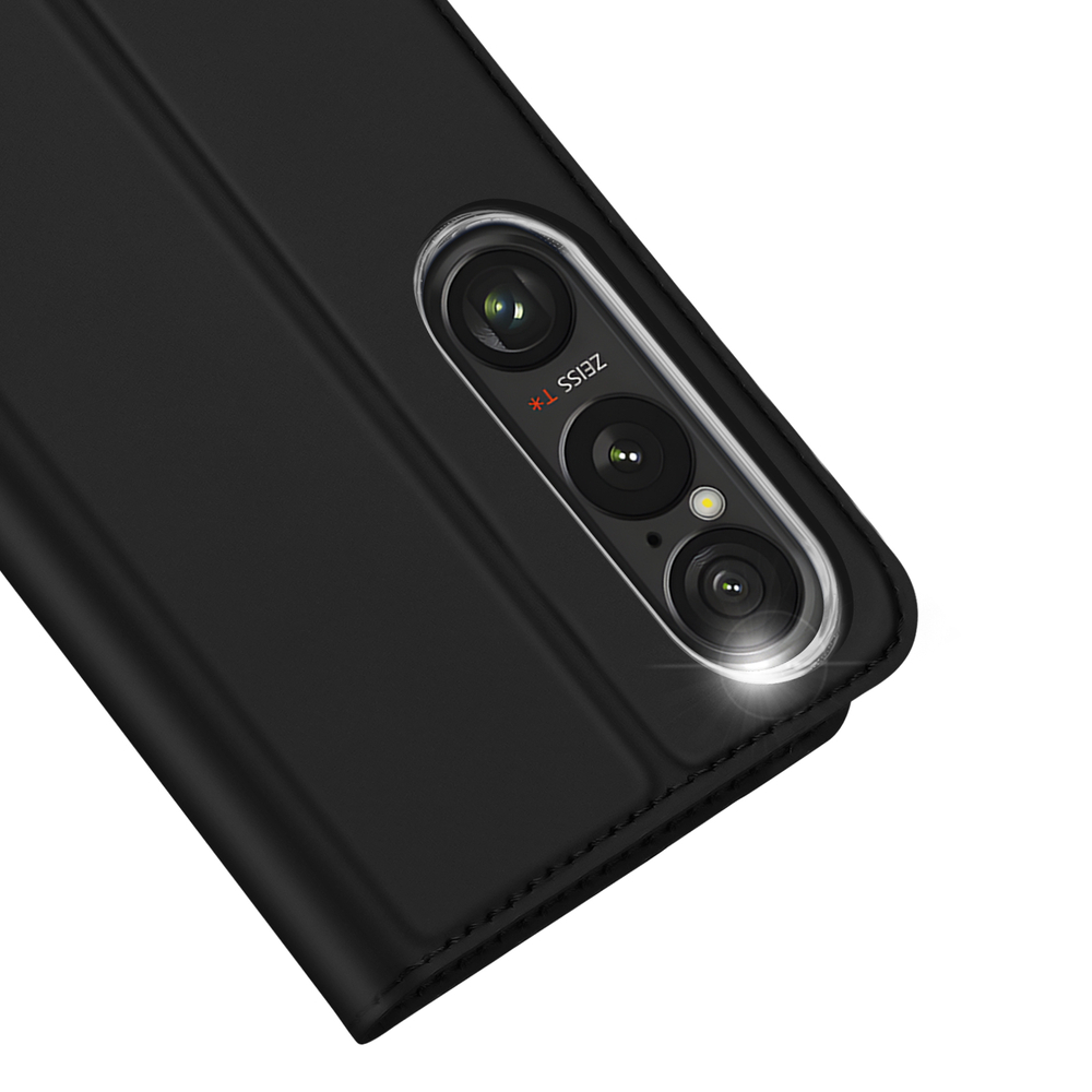 Чехол книжка из PU кожи черного цвета от Dux Ducis для смартфона Sony Xperia 1 VII (1-7), серия Skin Pro Series Case