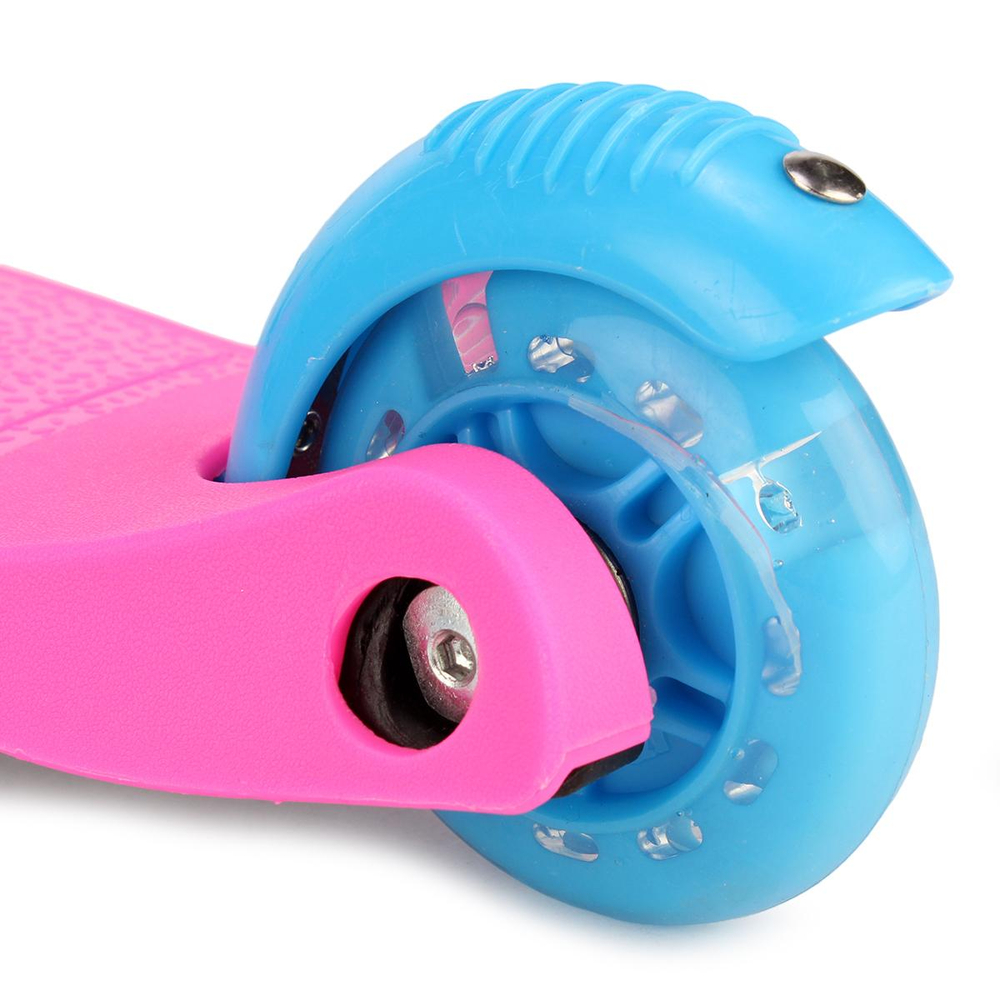 Самокат 3х кол.55см,макс.высота ручки62см,колесаPUсвет,макс.вес45кг