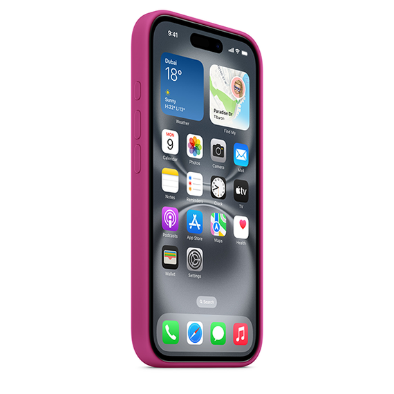 Чехол Apple iPhone 16 Silicone Case with MagSafe Fuchsia MYY53