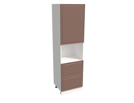 Кухня Модуль ШП2Я 600 Графит / Пудрово-розовый