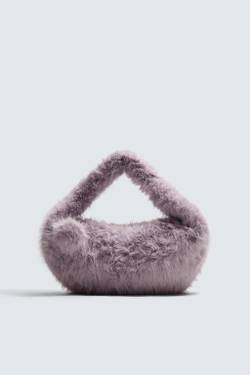 ZARA Х DISNEY БОЛЬШАЯ СУМКА ИЗ ИСКУССТВЕННОГО МЕХА, ЦВЕТ МАЛЬВЫ