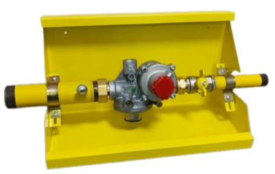 Шкафной газораспределительный пункт ГРПШ ОХТА-RF-10-1-ПЛ (желтый)