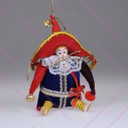 Елочная игрушка Клоун в большой шляпе