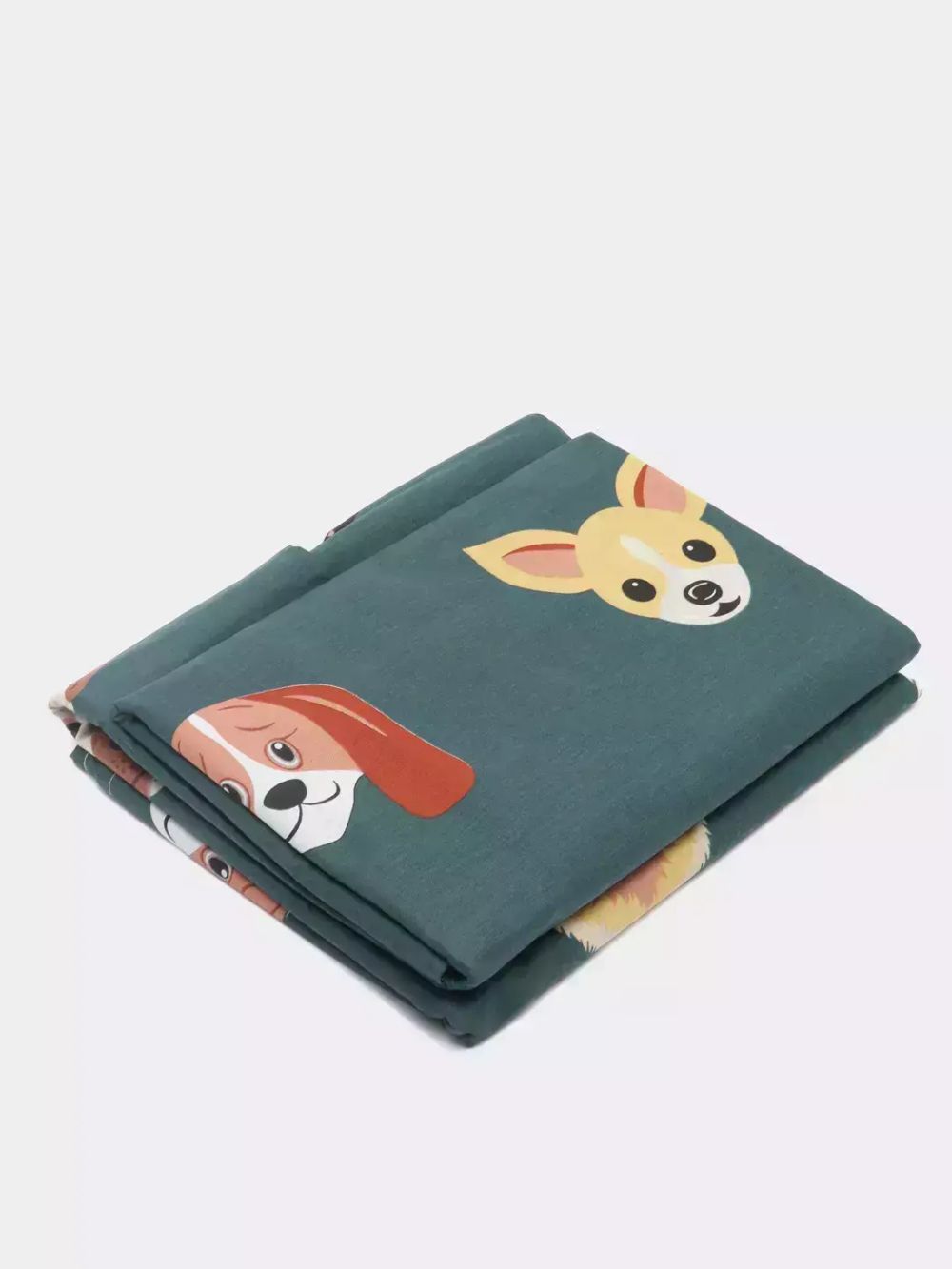 Постельное белье Сказка "Dogs /Жизель" евро Наволочка 50х70 см 2 шт Простынь на резинке 180х200 см Пододеяльник 200х215 см, перкаль