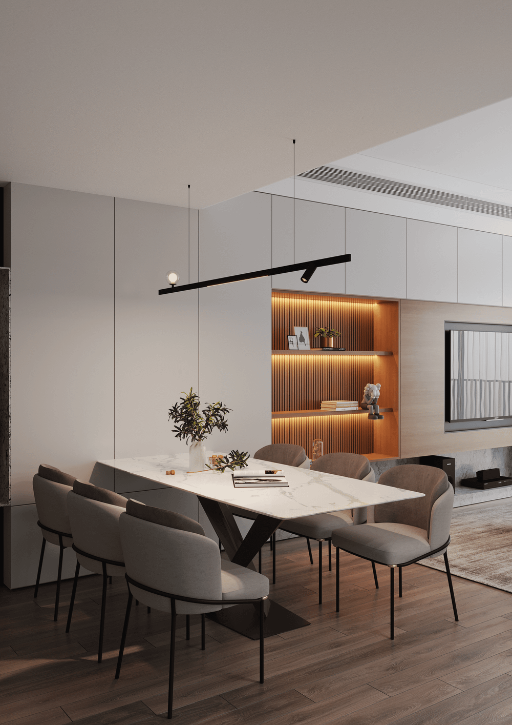 Шинопровод магнитный двусторонний Crystal Lux UX5 CLT 0.126 01 L2000 BL 2м