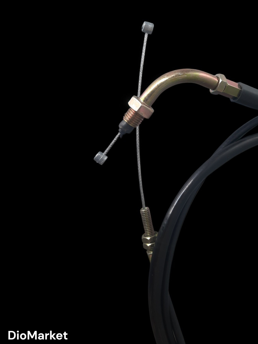 трос газа Стелс тактик 2Т leader vortex (креп. гайка с резьбой)