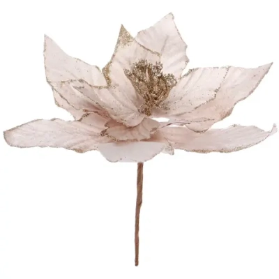 Украшение новогоднее «Пуансеттия - Фурия» 26 см, Шампань