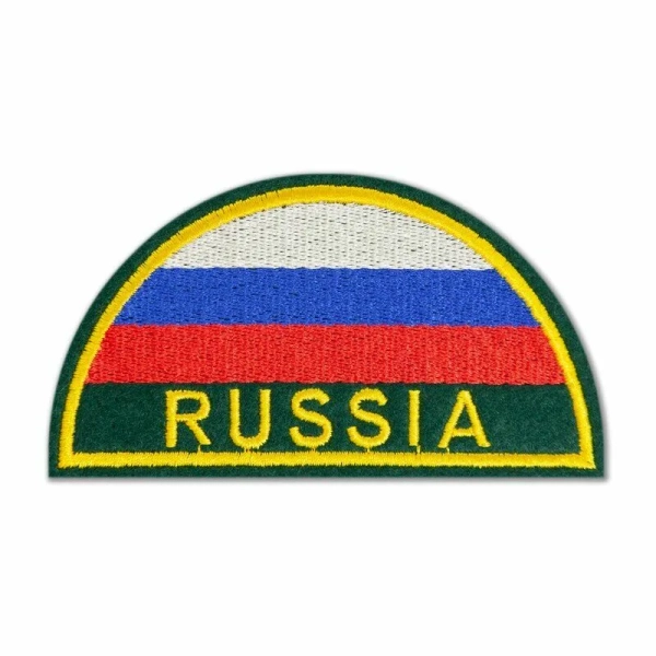 Шеврон вышитый "МЧС России" полукруг серо-синий