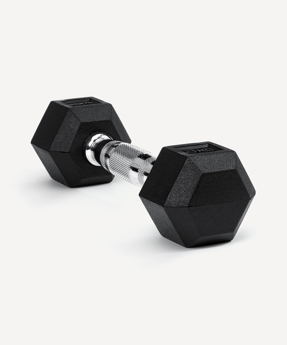 Гантель гексагональная DB-301 2 кг, обрезиненная, черный