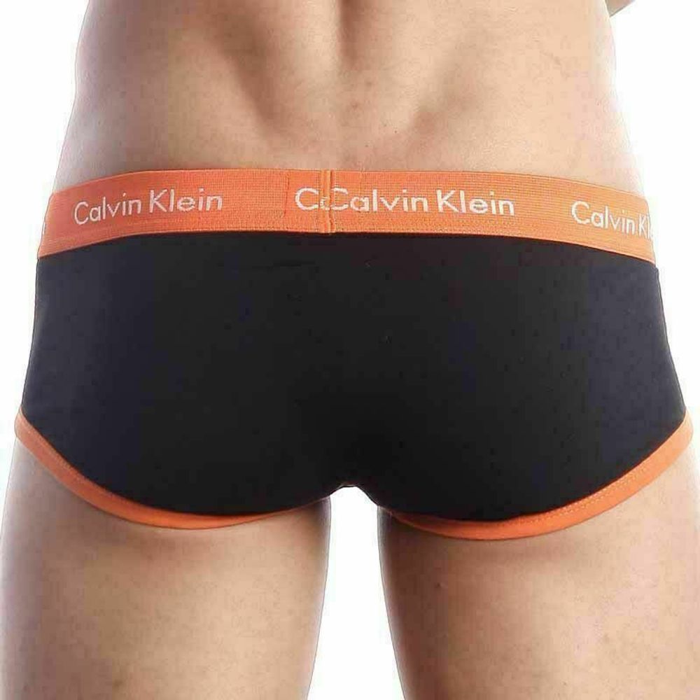 Мужские трусы брифы Calvin Klein 365 Black Orange Brief