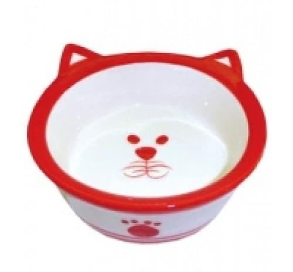 МИСКА КЕРАМИЧЕСКАЯ HD07B1303-3 &quot;МОРДАШКА&quot; МАЛАЯ 0,18л КРАСНАЯ