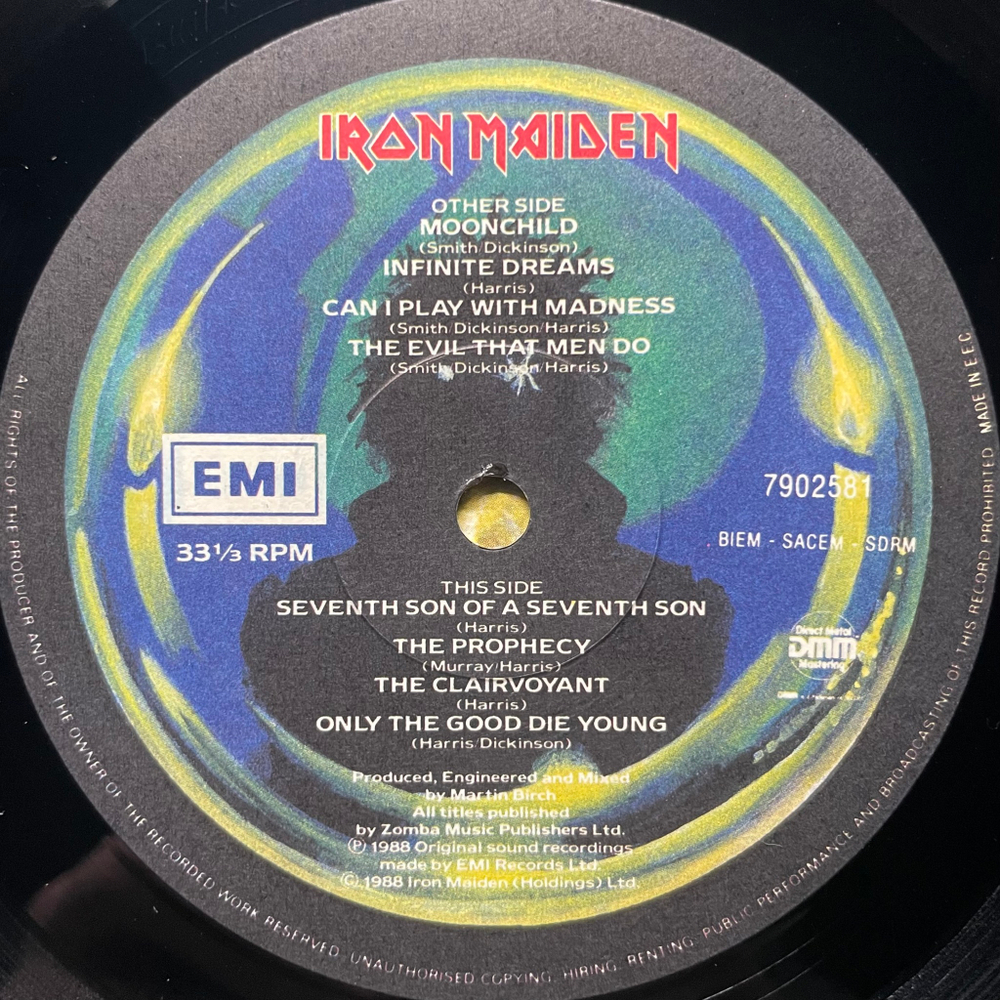 Iron Maiden ‎– Seventh Son Of A Seventh Son (Франция 1988г.)