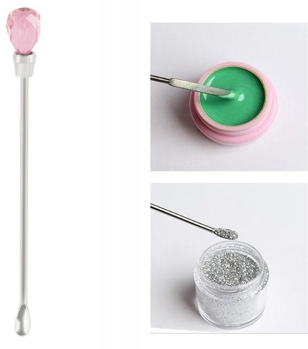 Ложечка для сыпучих материалов в индивидуальной упаковке, 1 шт, цвет ручки - светло-розовый