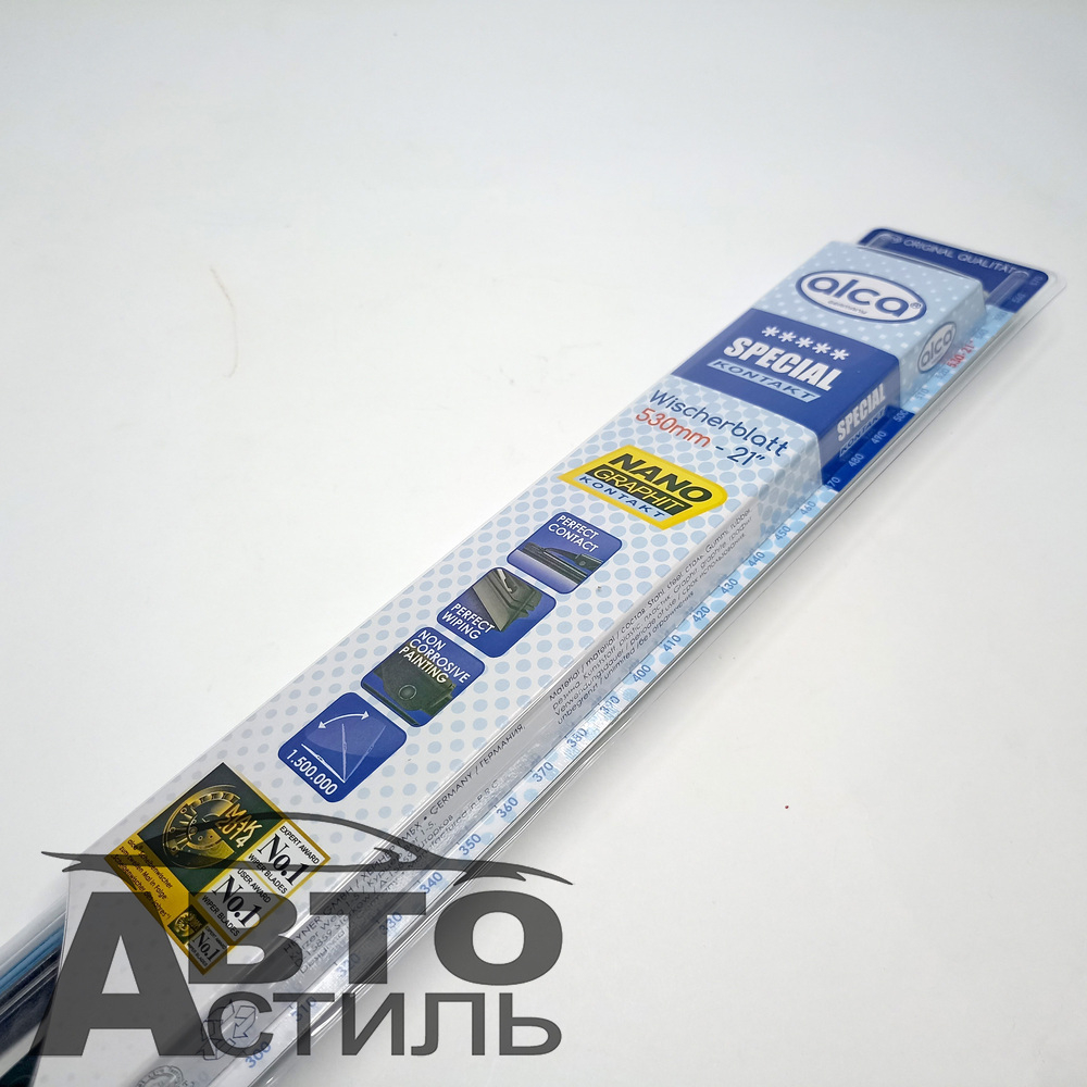 Щетка дворника 530мм  АЛКА Kontakt силикон/графит 150210