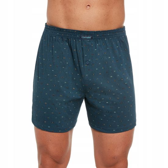 Трусы мужские семейные Cornette Comfort орнамент на сине-зелёном 002/270