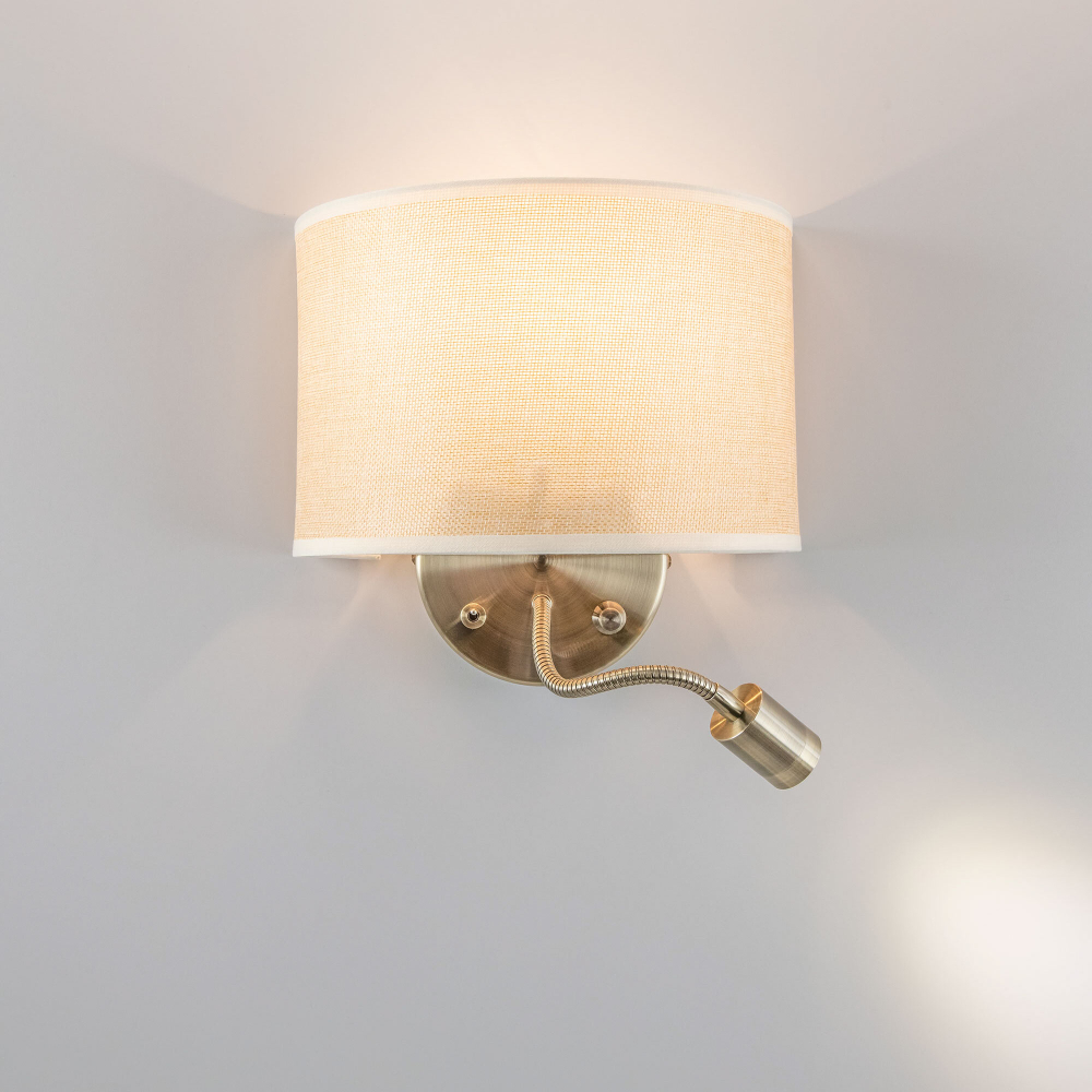 Citilux Декарт CL704306 Бра с бежевым абажуром и диммером