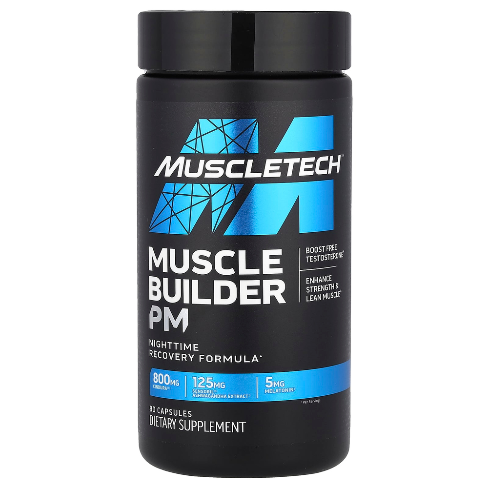MuscleTech, Muscle Builder PM, Формула восстановления на ночь, 90 капсул