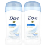 Dove, Дезодорант-антиперспирант, Original Clean, 2 упаковки по 74 г (2,6 унции)