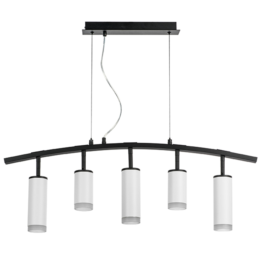 LR7353628630 Люстра RULLO 5х50W GU10 ЧЕРНЫЙ/БЕЛЫЙ (571735+214436-2+214486-3+202430-5)